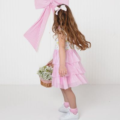 Sweet Floral Bow Clip