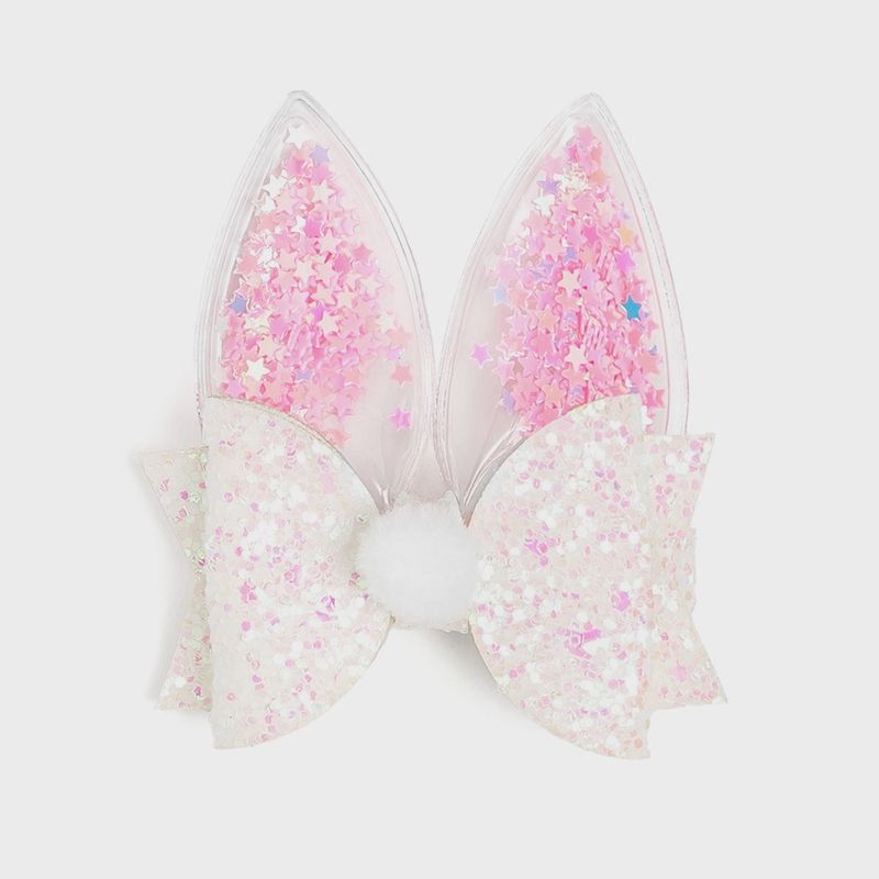 Shaker Easter Bunny Ear Bow Clip