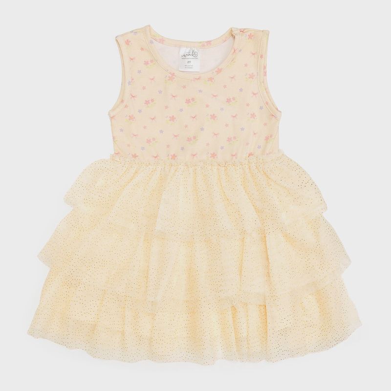 Lemon Floral Tank Tutu Dress