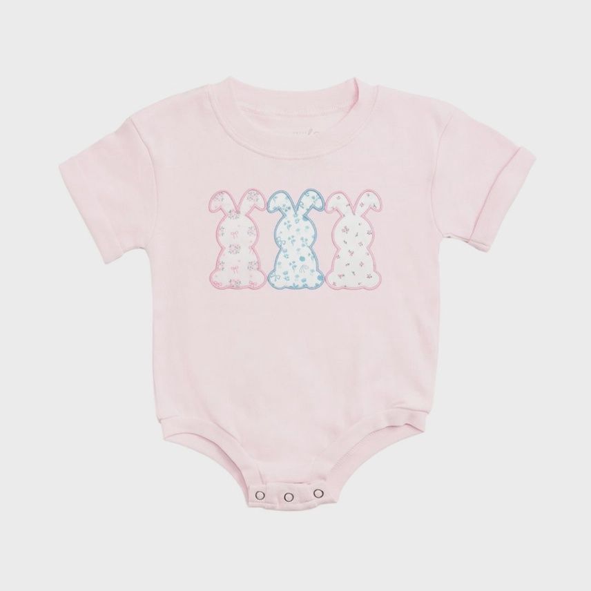 Floral Bunny Patch Easter Romper