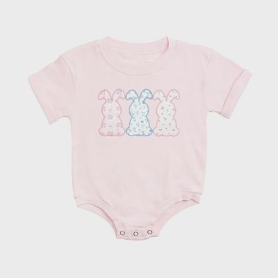 Floral Bunny Patch Easter Romper