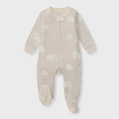 Good Night Sky Organic Cotton Sleeper | Limestone