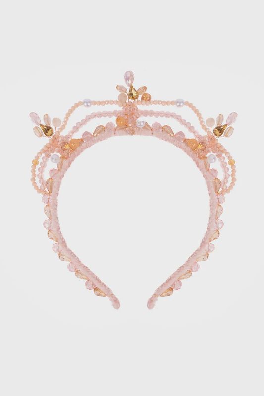 Blushing Crystals Beaded Tiara