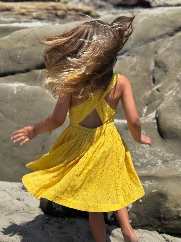 Tilly Dress | Yellow Eyelet