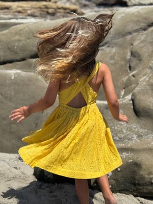 Tilly Dress | Yellow Eyelet