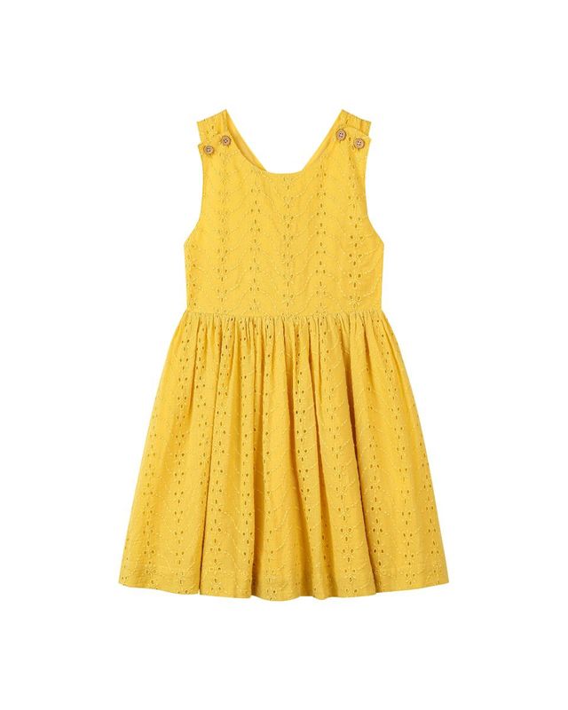 Tilly Dress | Yellow Eyelet