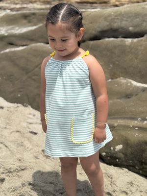 Connie Dress | Green Stripe