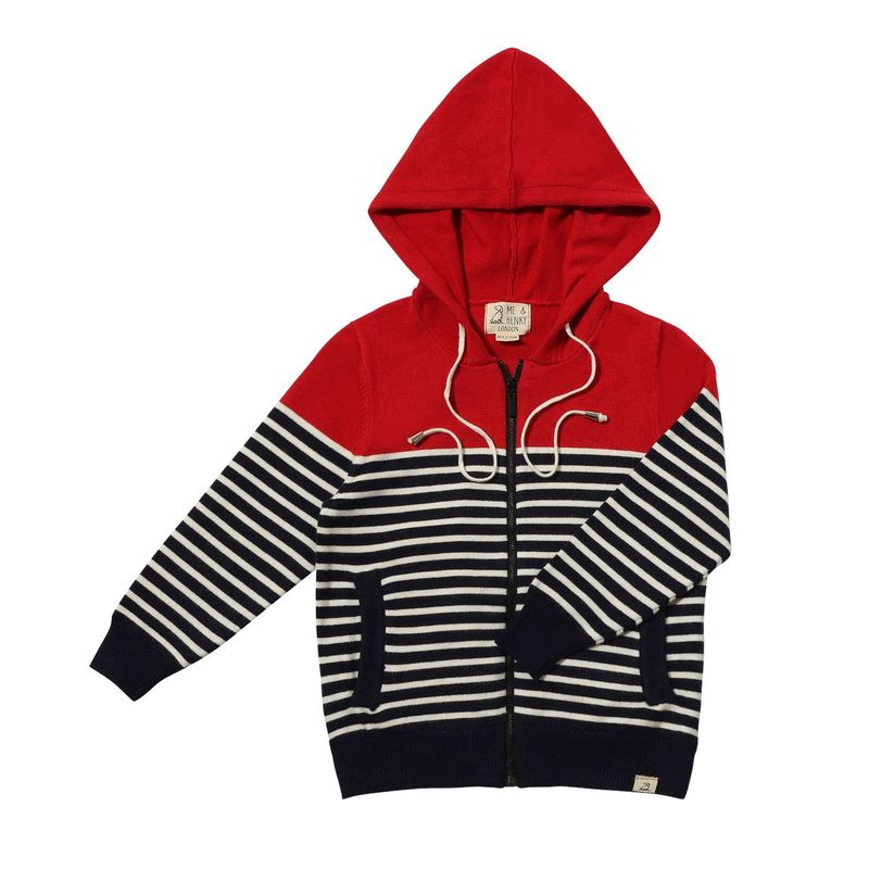 Sagamore Zip-Up | Red-White Stripe
