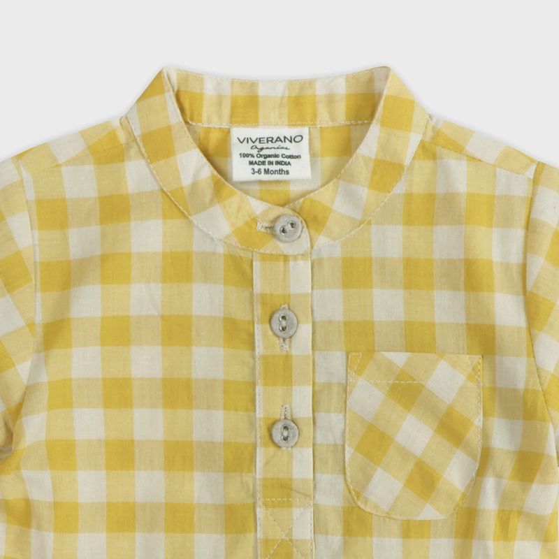 Aiden Gingham Baby Shirt + Linen Shorts (Organic)