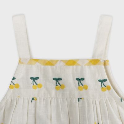 Lulu Embroidered Baby Dress + Bloomer (Organic)