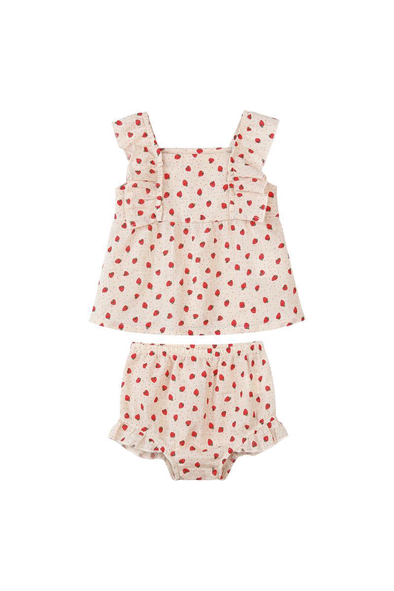 Ellie Set (2 piece set) | Oatmeal Strawberries