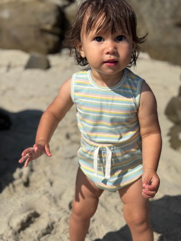 Maisie Bubble | Blue Multi Stripe