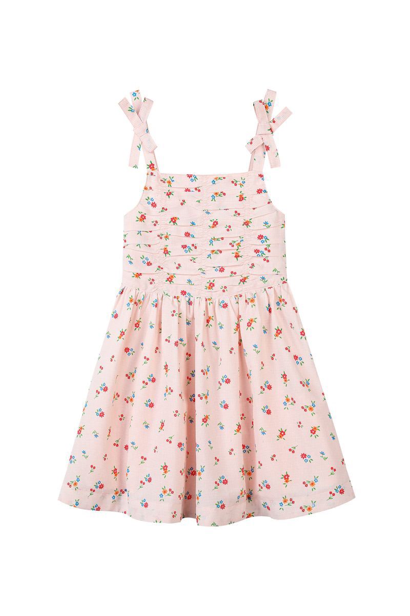 Wynonna Dress | Pink Gingham Floral