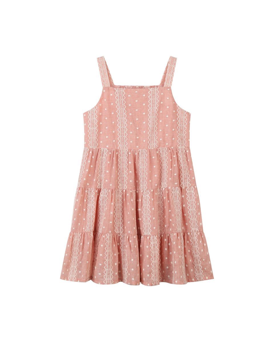 Tess Dress | Dusty Rose Embroidered