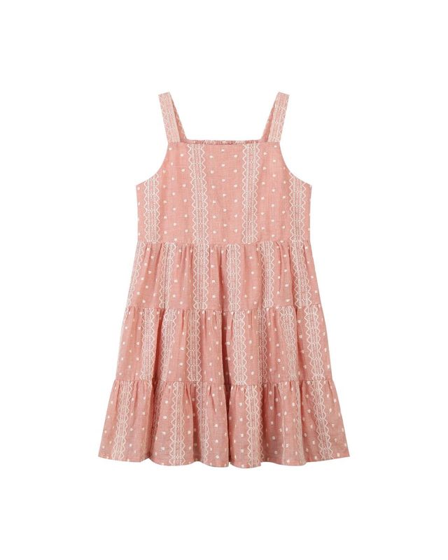 Tess Dress | Dusty Rose Embroidered