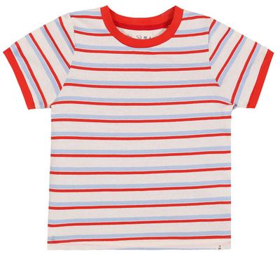 Marine Tee | Red-Blue Stripe