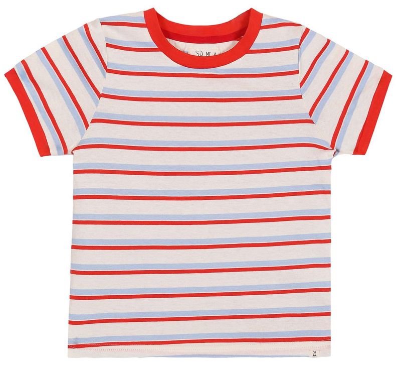 Marine Tee | Red-Blue Stripe