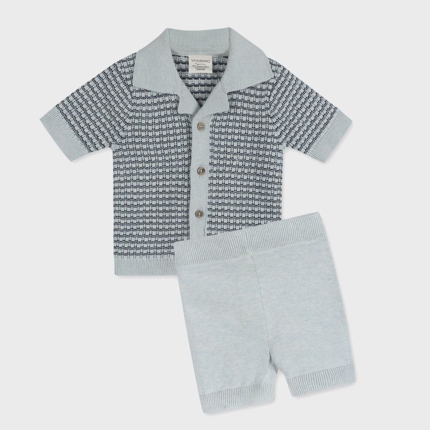 Miles Wave Textured Shirt &amp; Shorts SET (Organic)