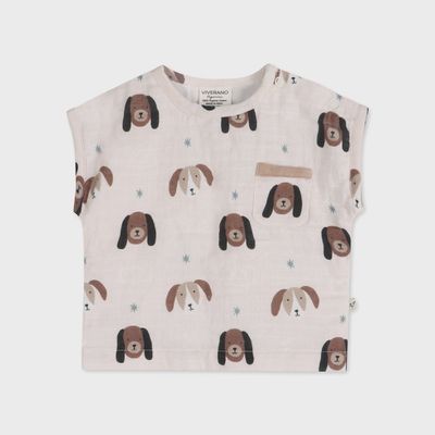 Doggies Top + Shorts Set (Organic Muslin)
