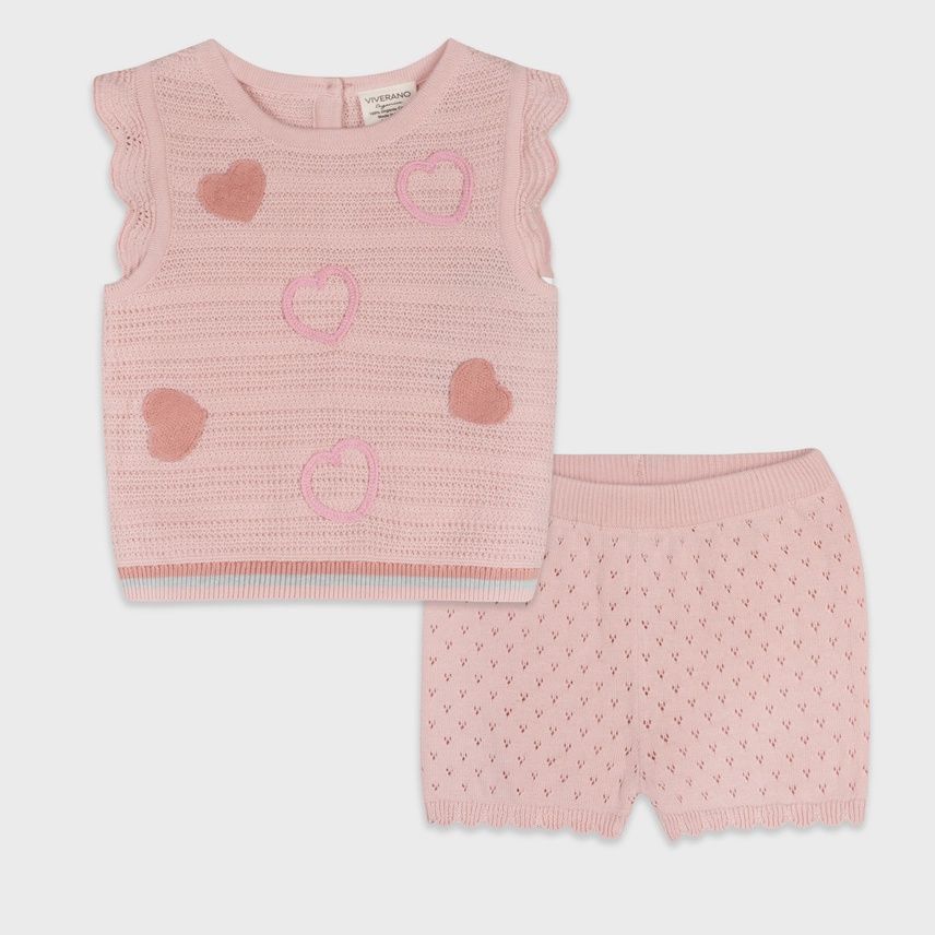 Olivia Hearts Tank &amp; Shorts Set (Organic Cotton)