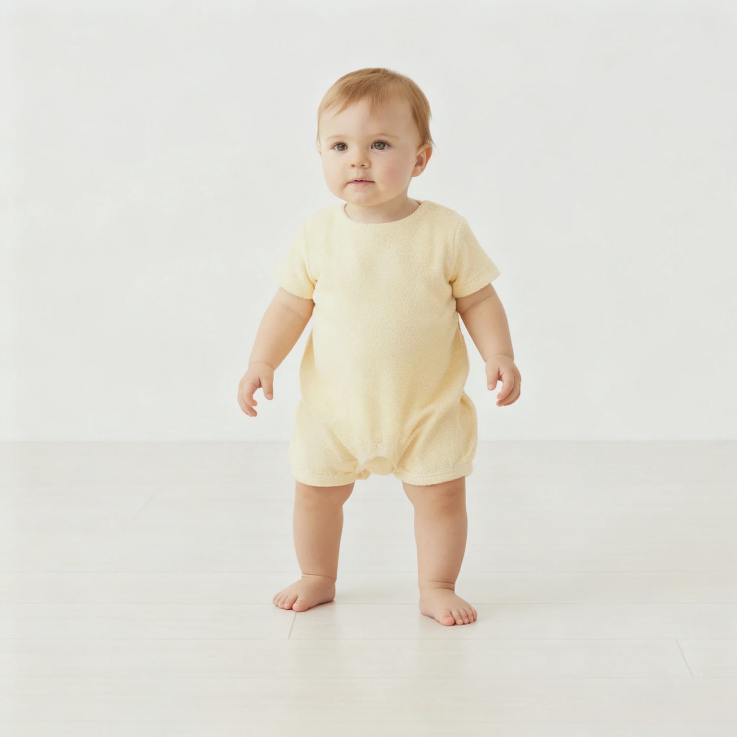 Organic Short Romper | Butter Yellow
