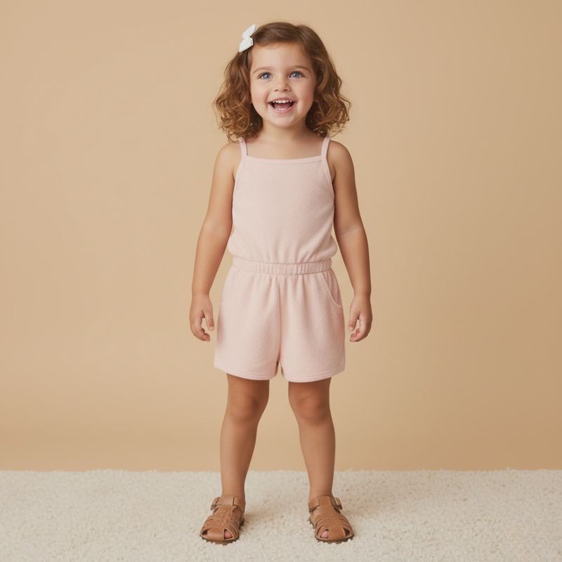 Organic Tank Romper | Blush