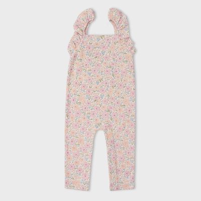 Organic Flutter Romper | Peony