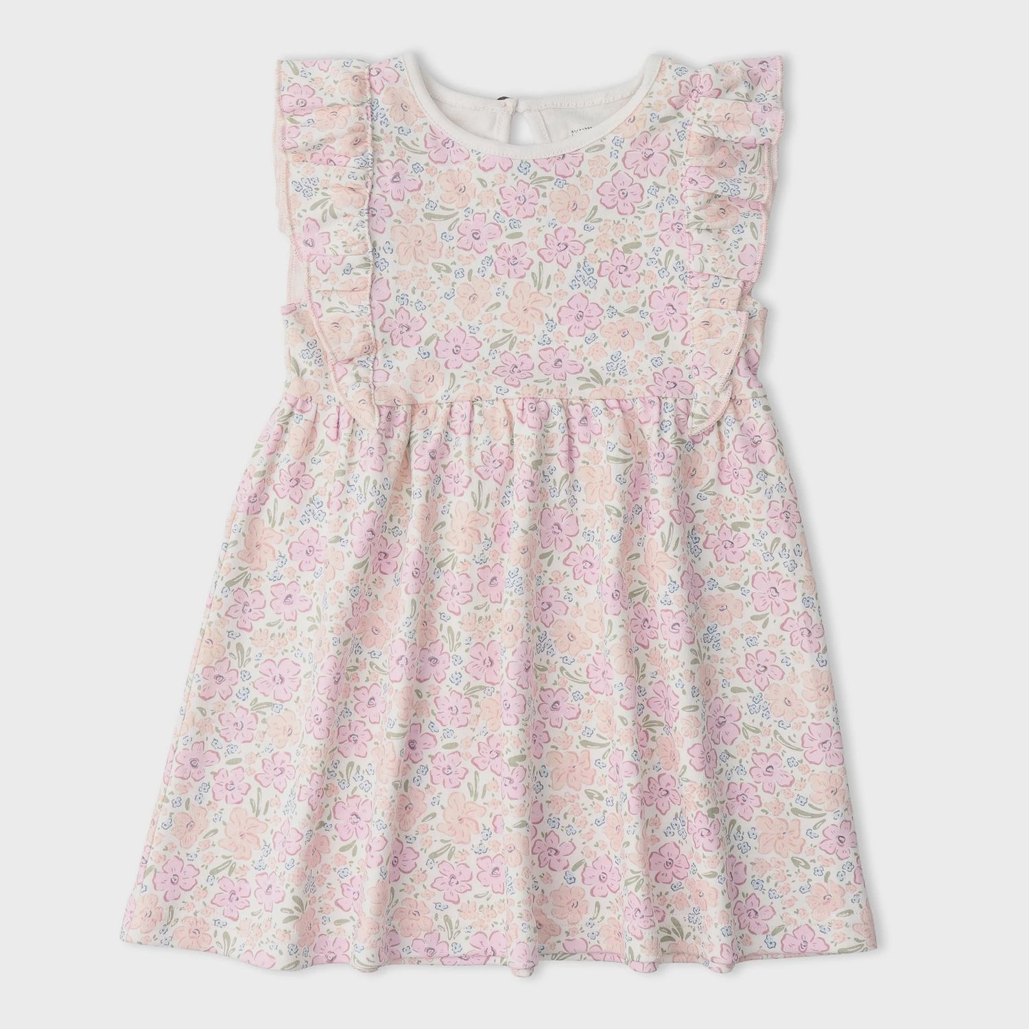 Organic Flutter Dress | Peony