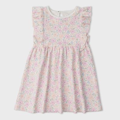 Organic Flutter Dress | Peony
