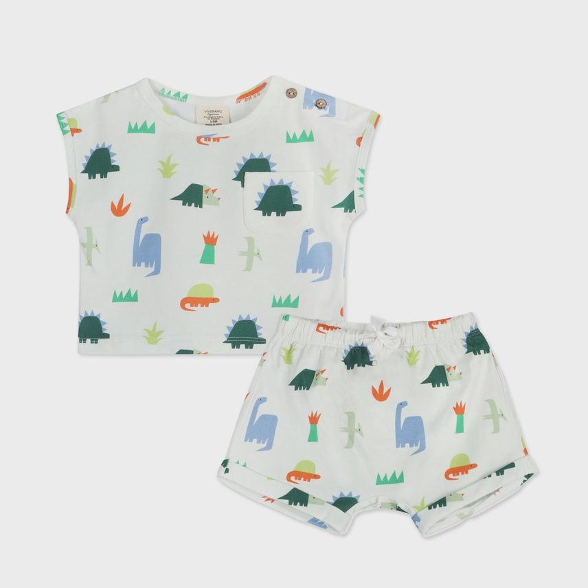 Dino Baby Tee &amp; Shorts SET (Organic)