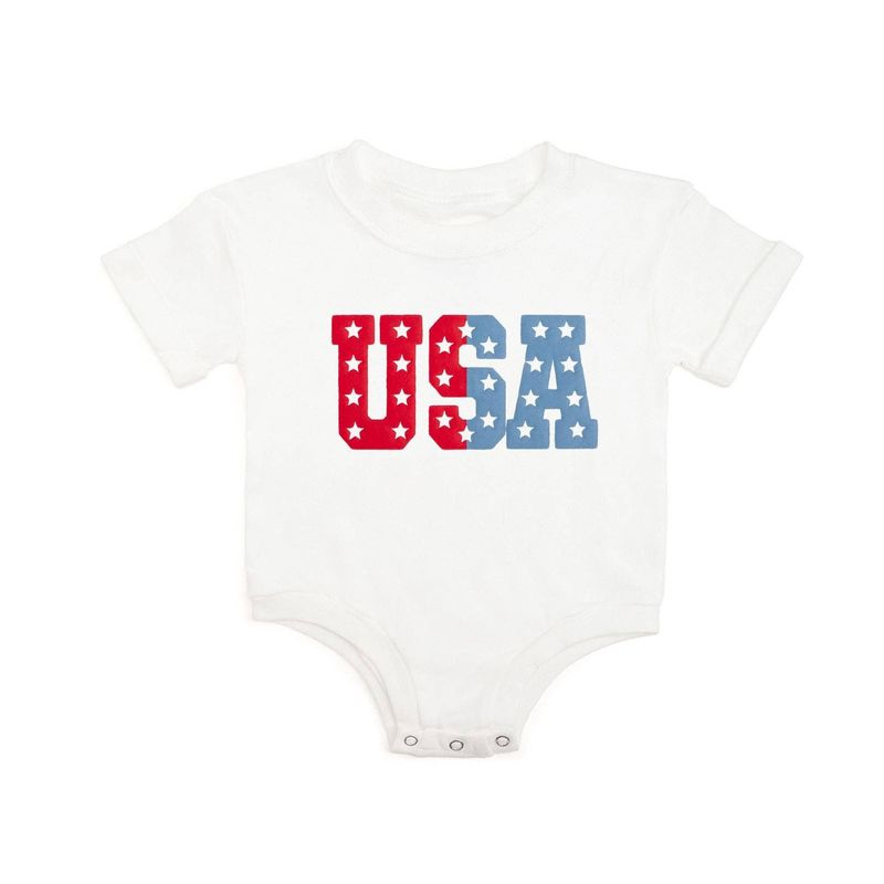 USA Puff Short Sleeve Romper
