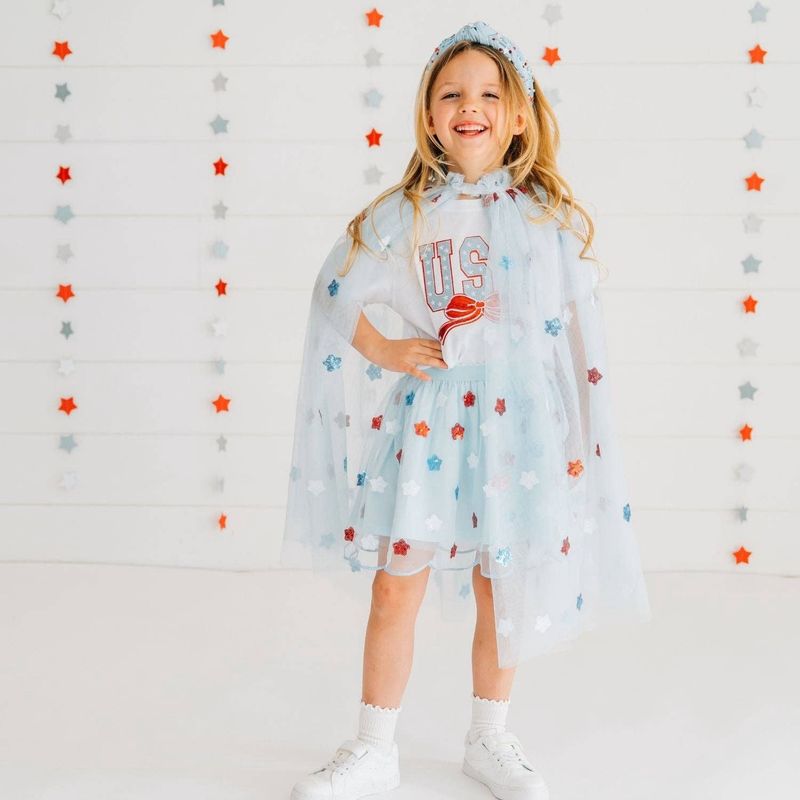 USA Sequin Stars Cape | Dress Up Cape