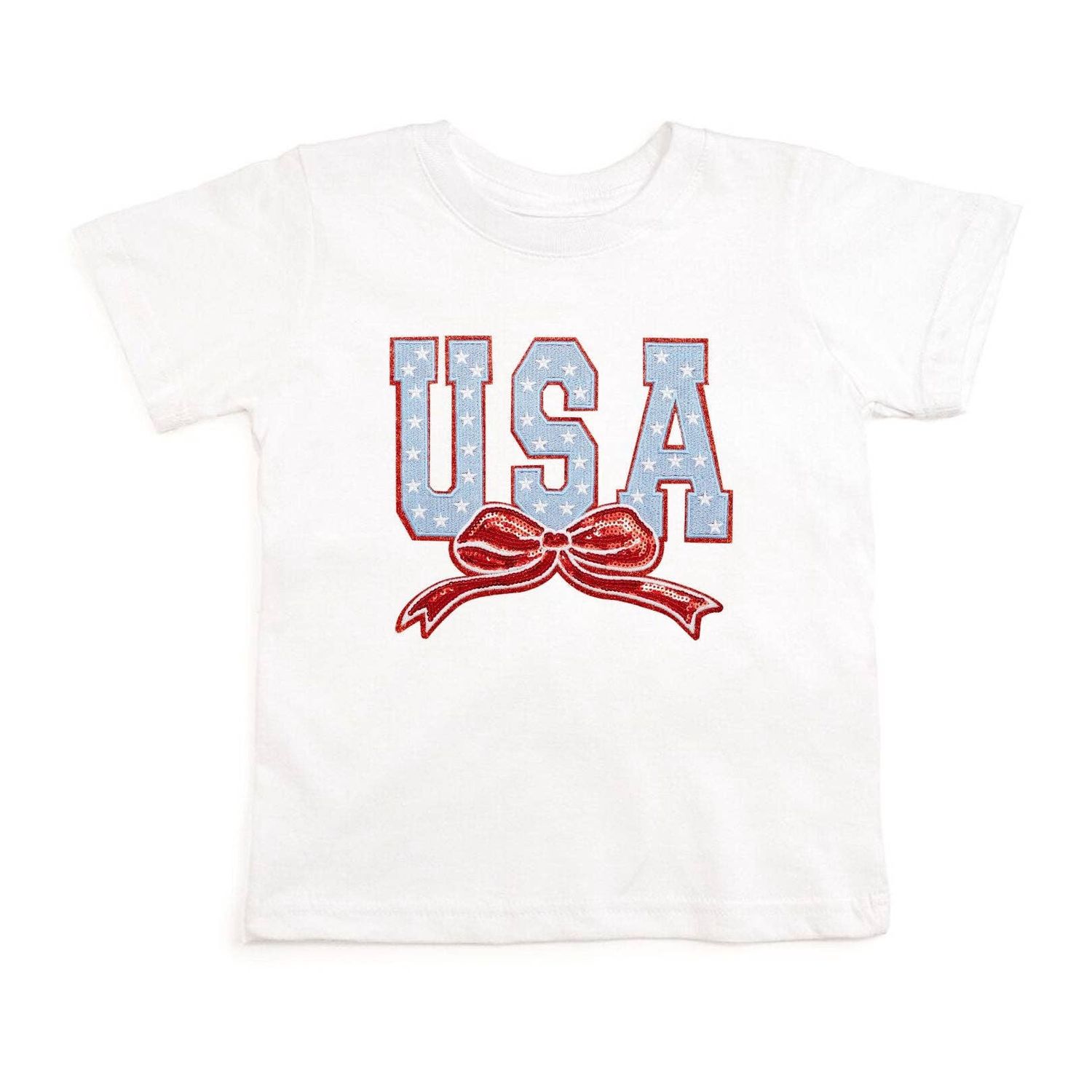 USA Stars &amp; Bow Patch Short Sleeve T-Shirt
