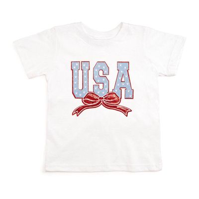 USA Stars &amp; Bow Patch Short Sleeve T-Shirt