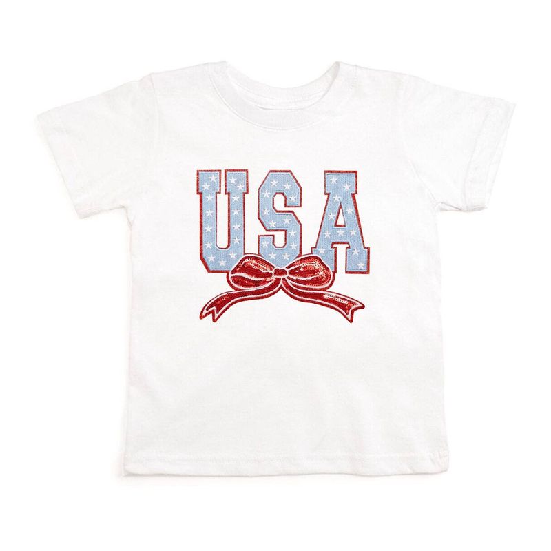 USA Stars &amp; Bow Patch Short Sleeve T-Shirt