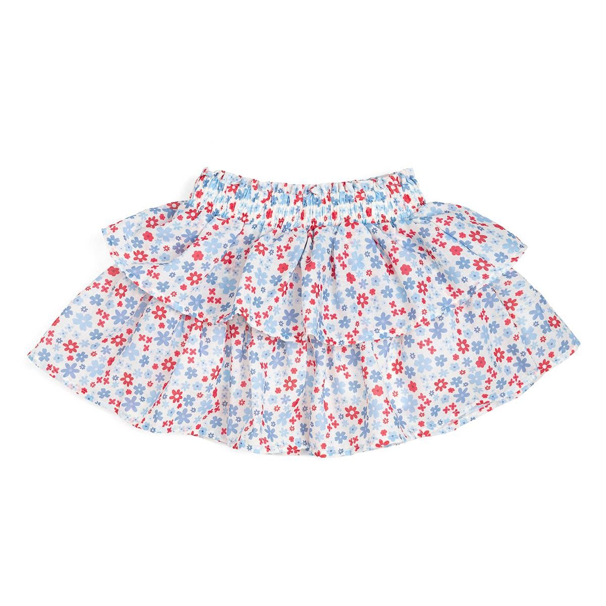 Patriotic Floral Skort