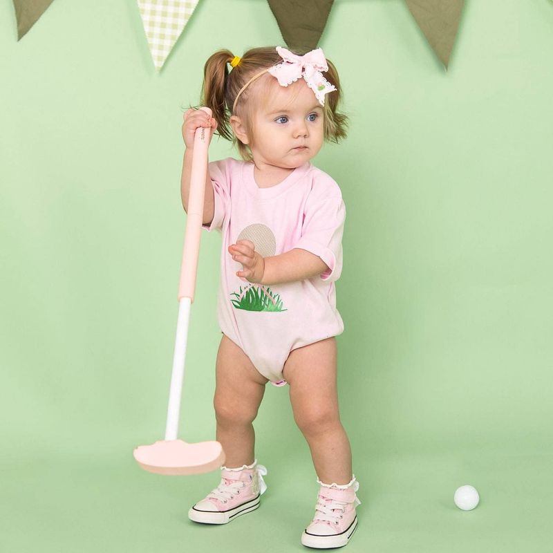 Golf Tee Embroidered Lace Bow Baby Headband