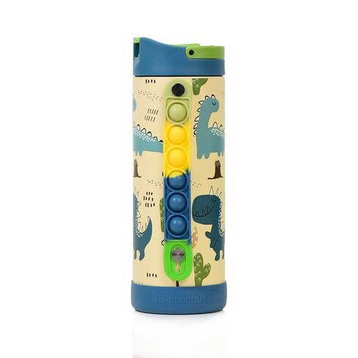 Iconic Insulated Pop Fidget Strap Bottle 14oz | Dinosaur
