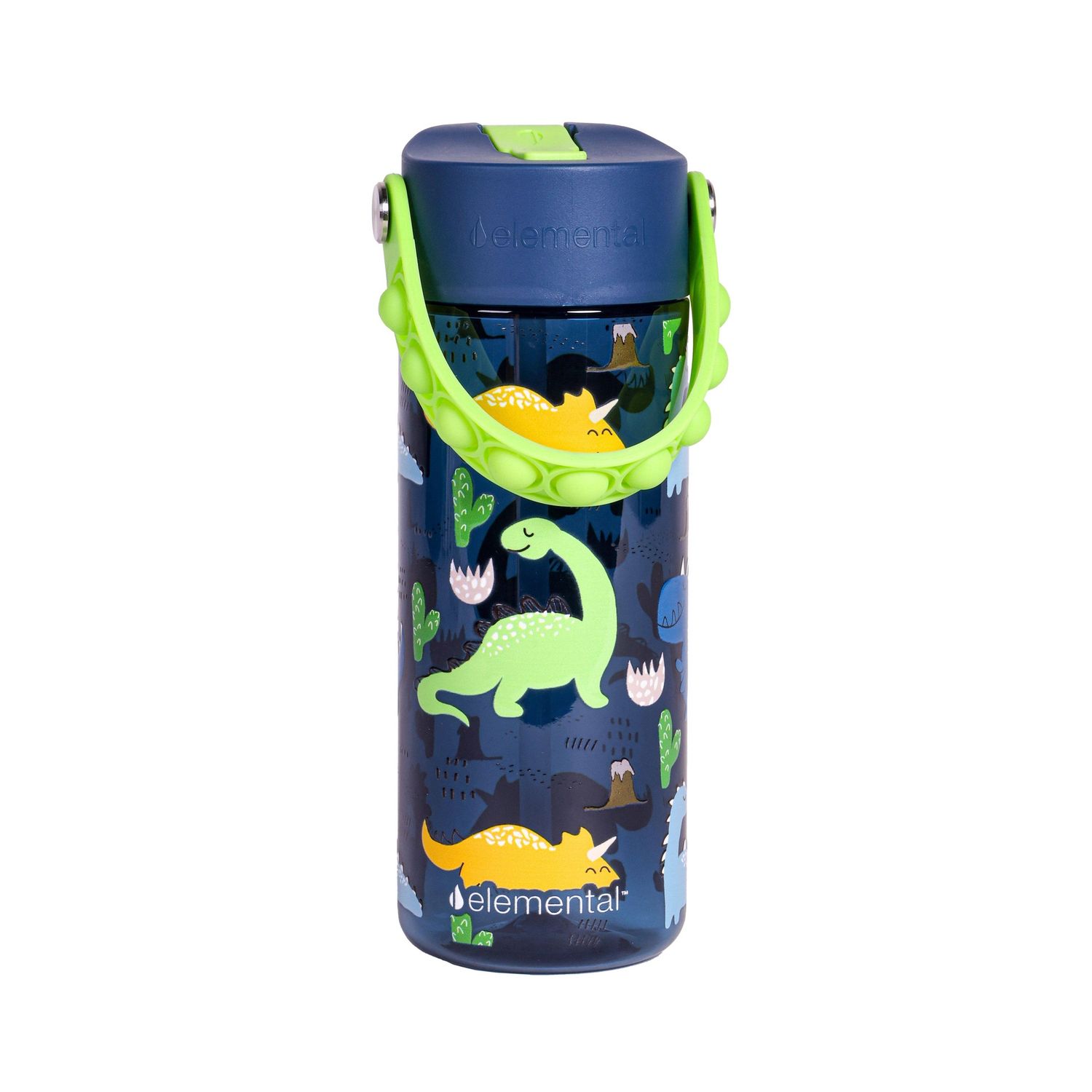 Splash Pop Fidget Handle Bottle 18oz | Dinosaur Navy