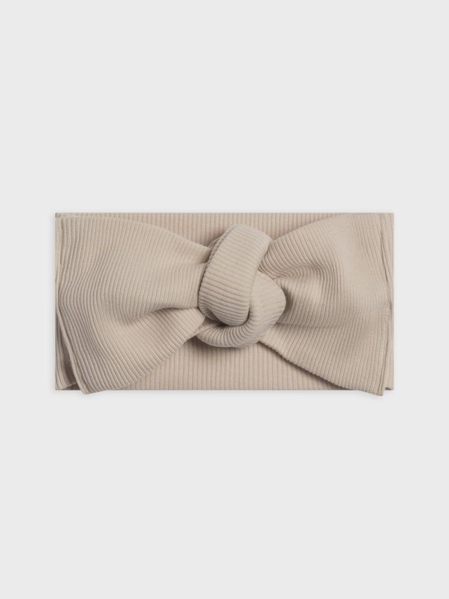 Ribbed Bow Wrap | Oat