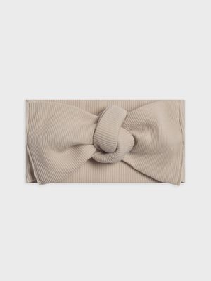 Ribbed Bow Wrap | Oat