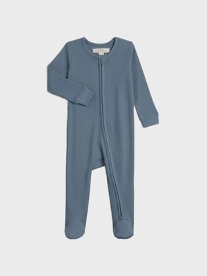 Kit Ribbed Zipper Sleeper | Sea