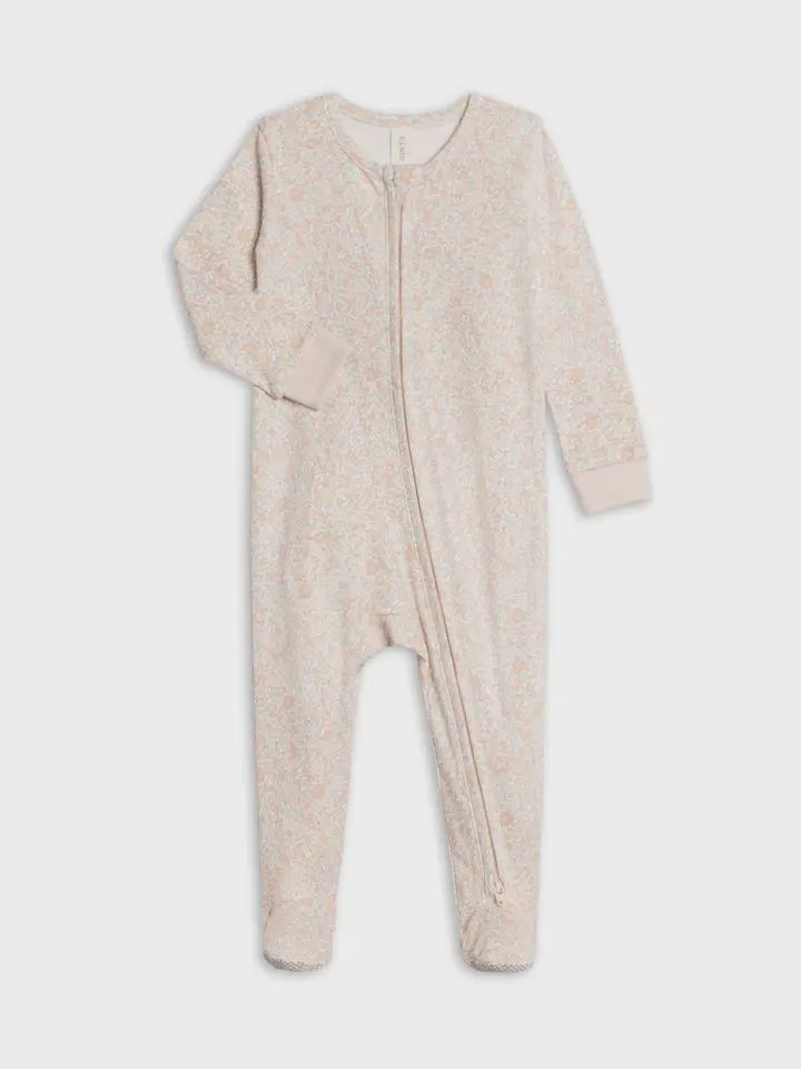 Peyton Zipper Sleeper | Belmont Floral - Shell+Powder