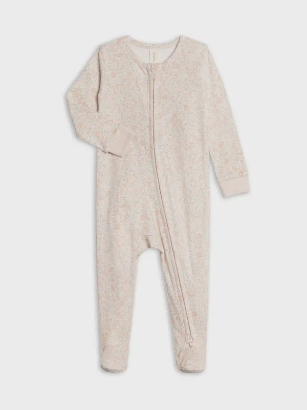 Peyton Zipper Sleeper | Belmont Floral - Shell+Powder
