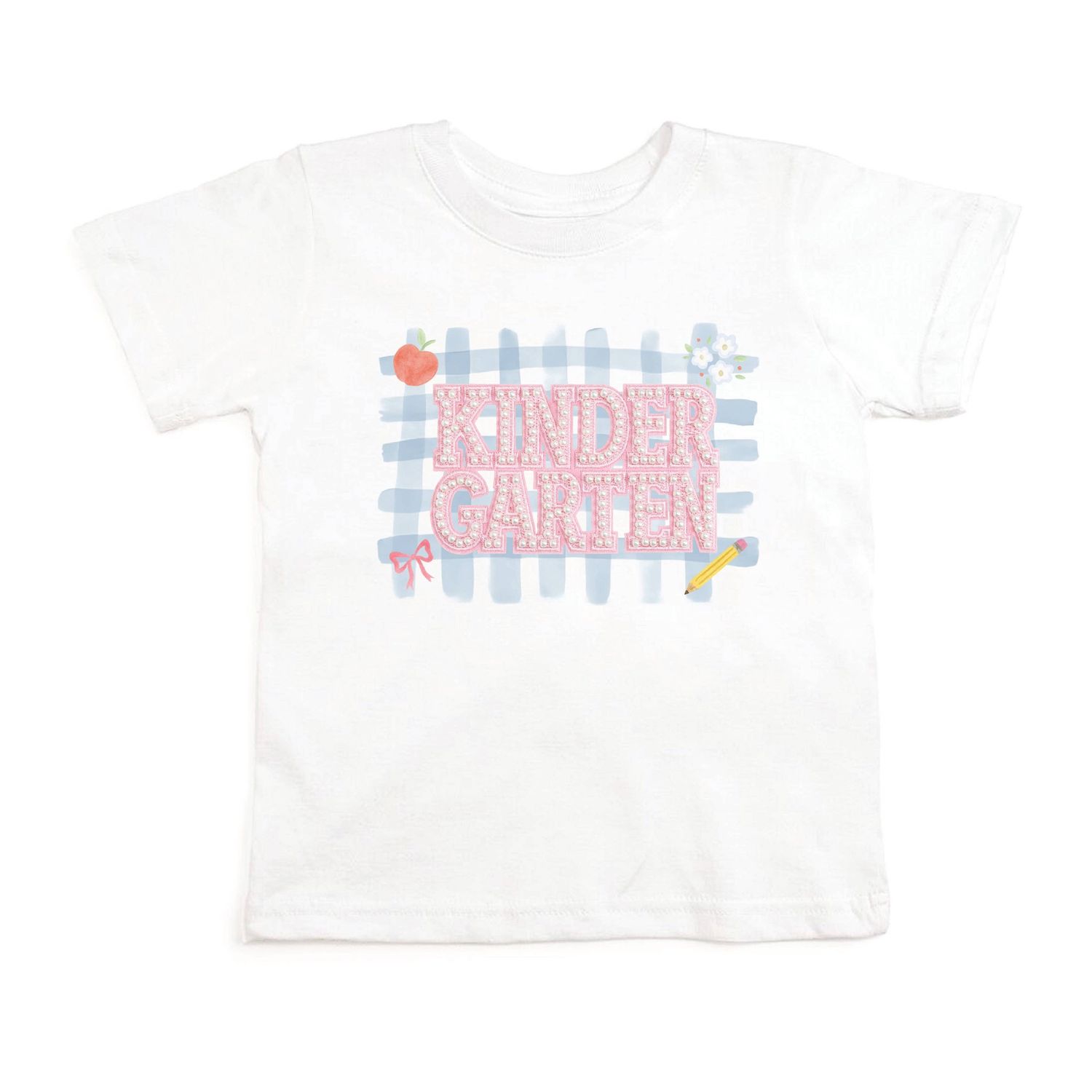KINDERGARTEN Pearl Patch Short Sleeve T-Shirt, Size: 5/6