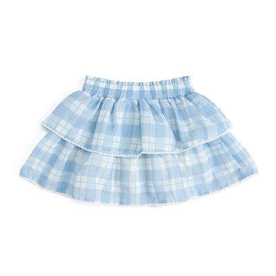 Blue Plaid Skort