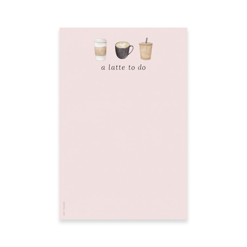 A Latte To Do — Coffee Lovers Productivity Notepad