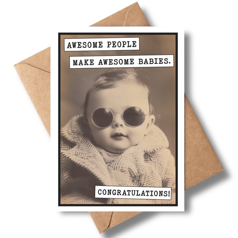 Greeting Card for Awesome People | Baby Card