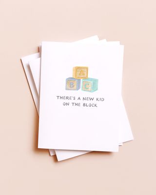 New Kid On The Block — Pop Culture Pun New Baby Card