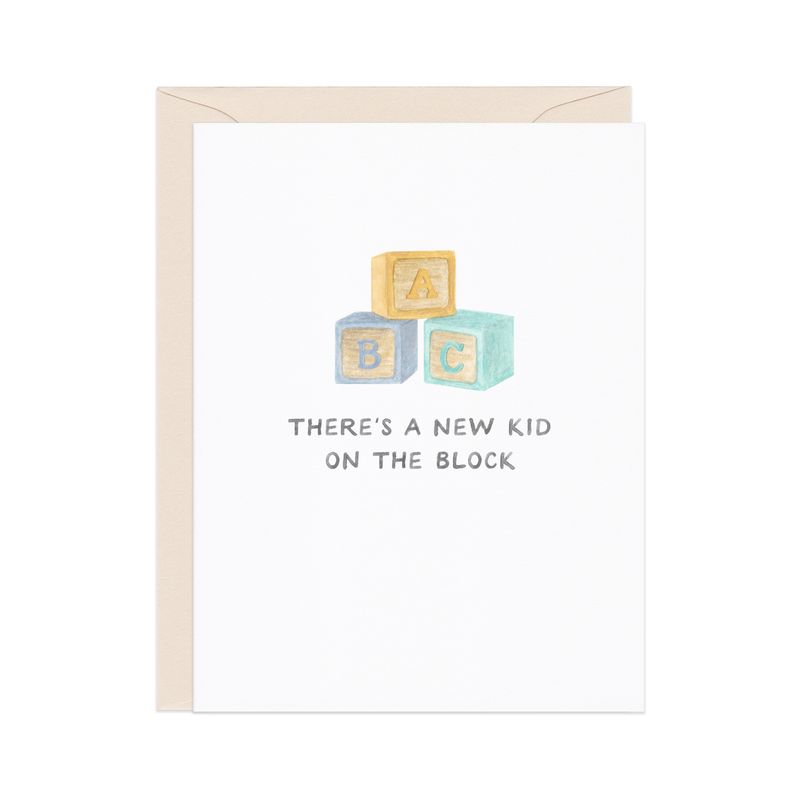 New Kid On The Block — Pop Culture Pun New Baby Card